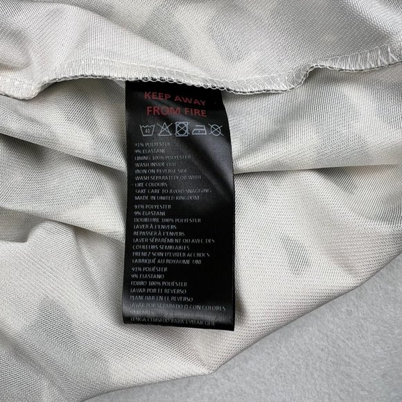 Urban Outfitters Cream and Brown Cow Print Fitted Mini Dress Size S - Picture 5 of 5